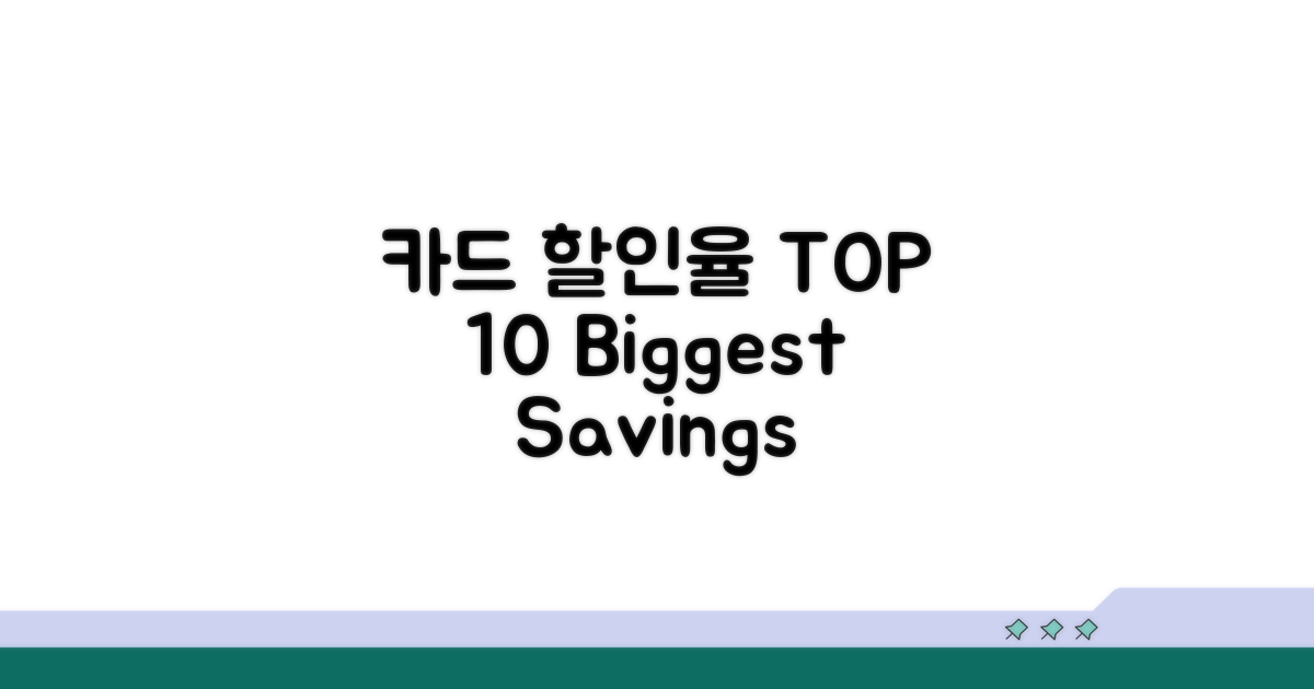 할인율 높은 카드 TOP 10 비교