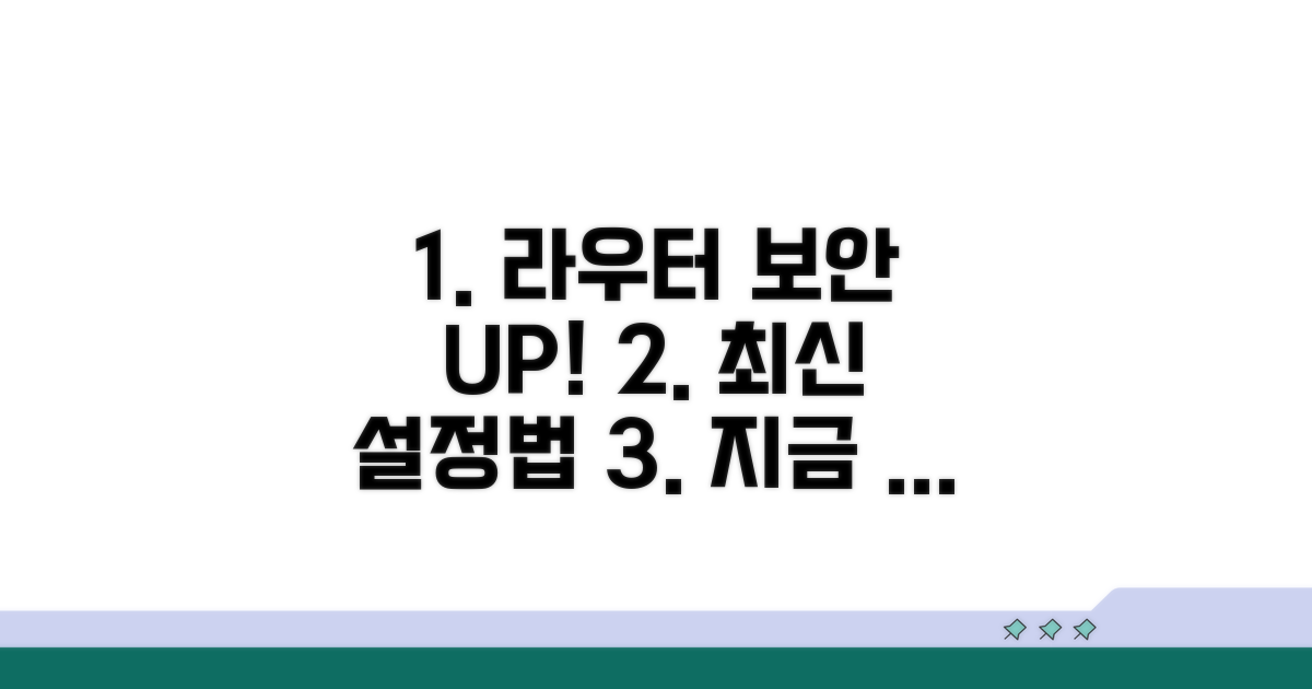 무선 라우터 보안 설정 업데이트 상세 안내