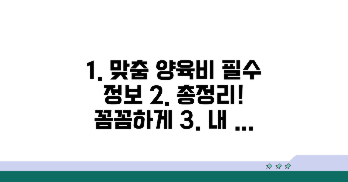 맞춤 양육비 산정, 필수 정보 총정리