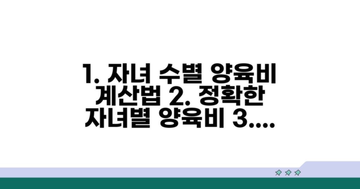자녀 수에 따른 양육비 산정 원칙