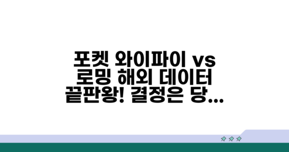 포켓 와이파이 vs 로밍 비교