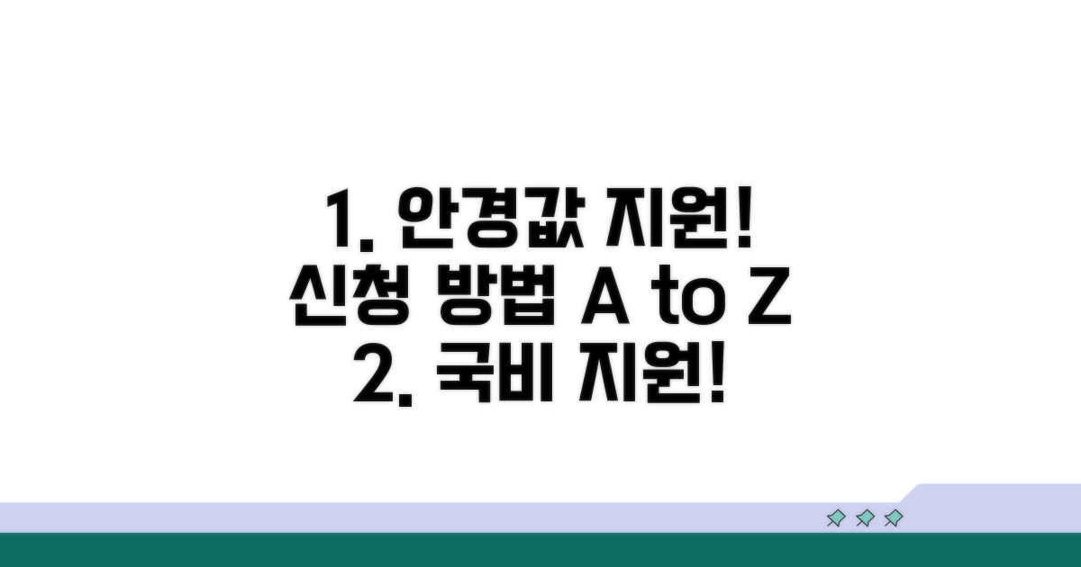 안경 구입 비용 지원 신청 방법 상세 안내