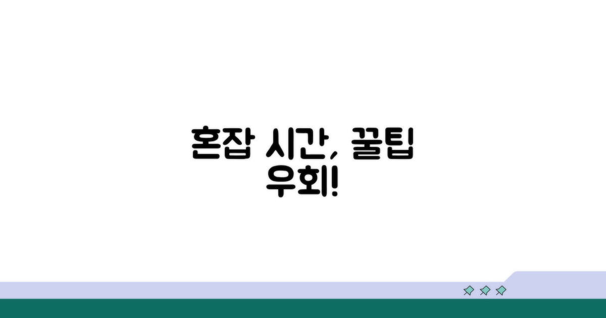 혼잡 시간대 알찬 우회 팁