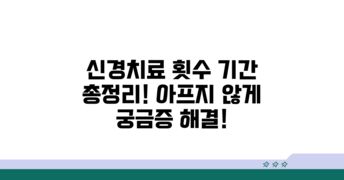 신경치료 횟수와 기간 총정리