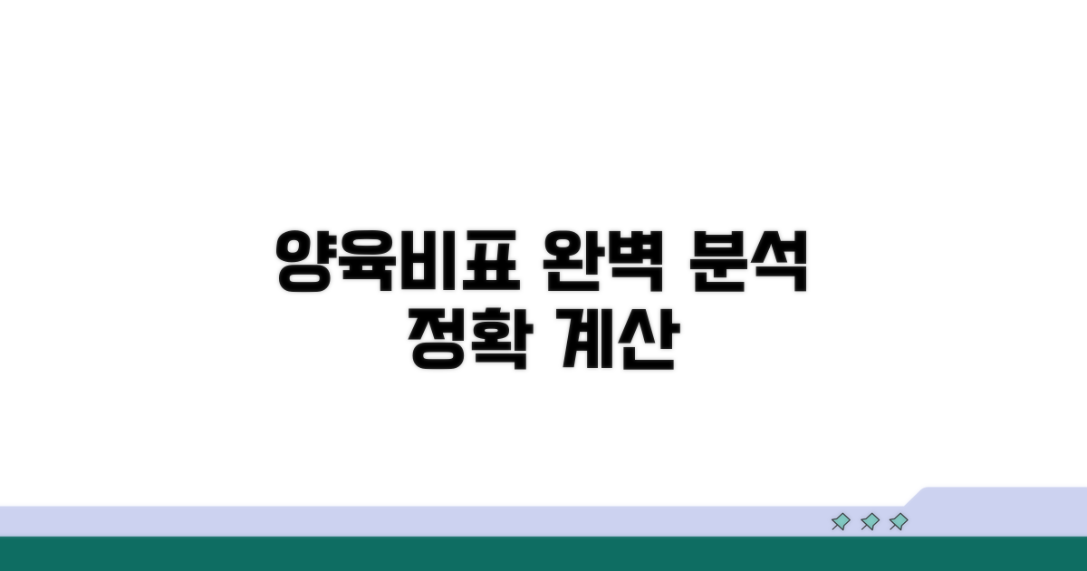 양육비 산정표 상세 분석