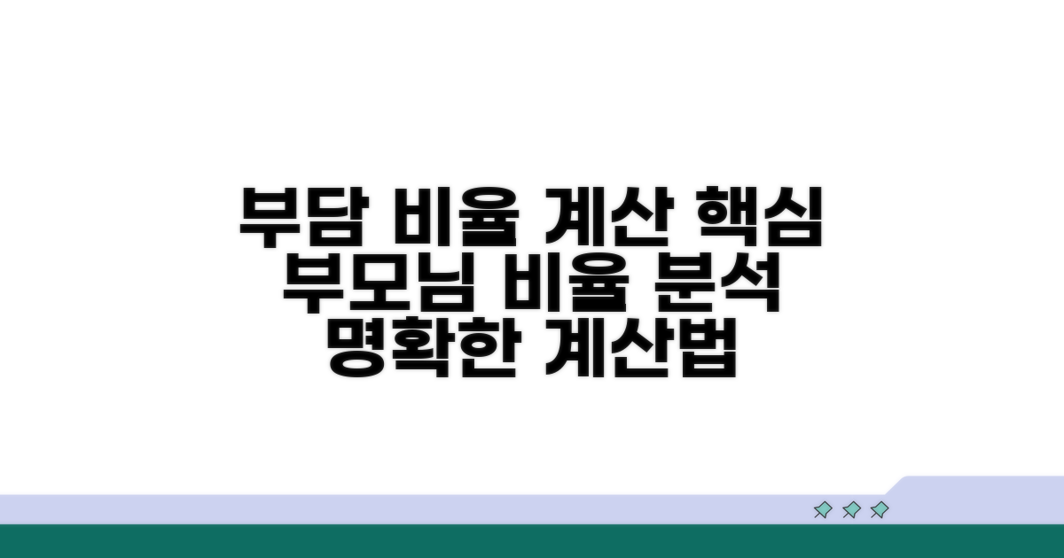 부모 부담 비율과 계산 방법