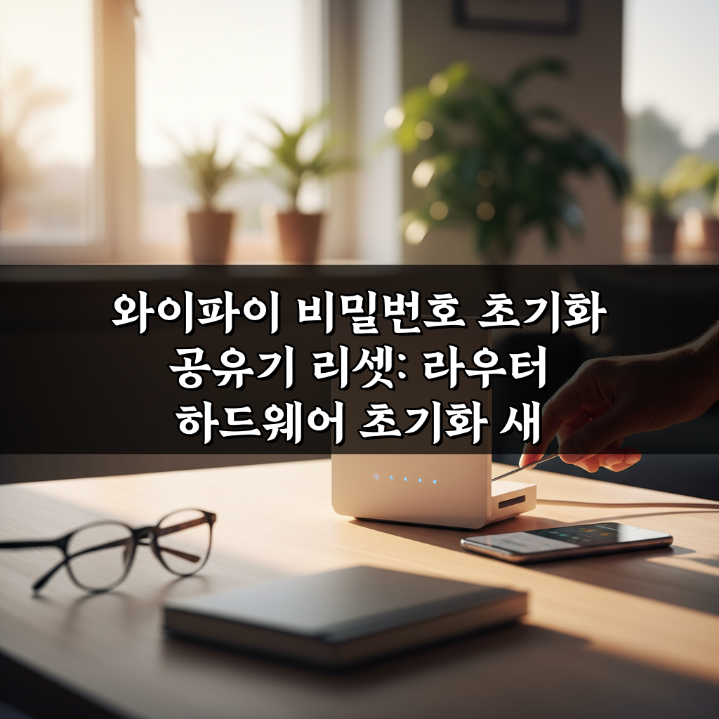 와이파이 비밀번호 초기화 공유기 리셋: 라우터 하드웨어 초기화 새 비밀번호 설정 5단계