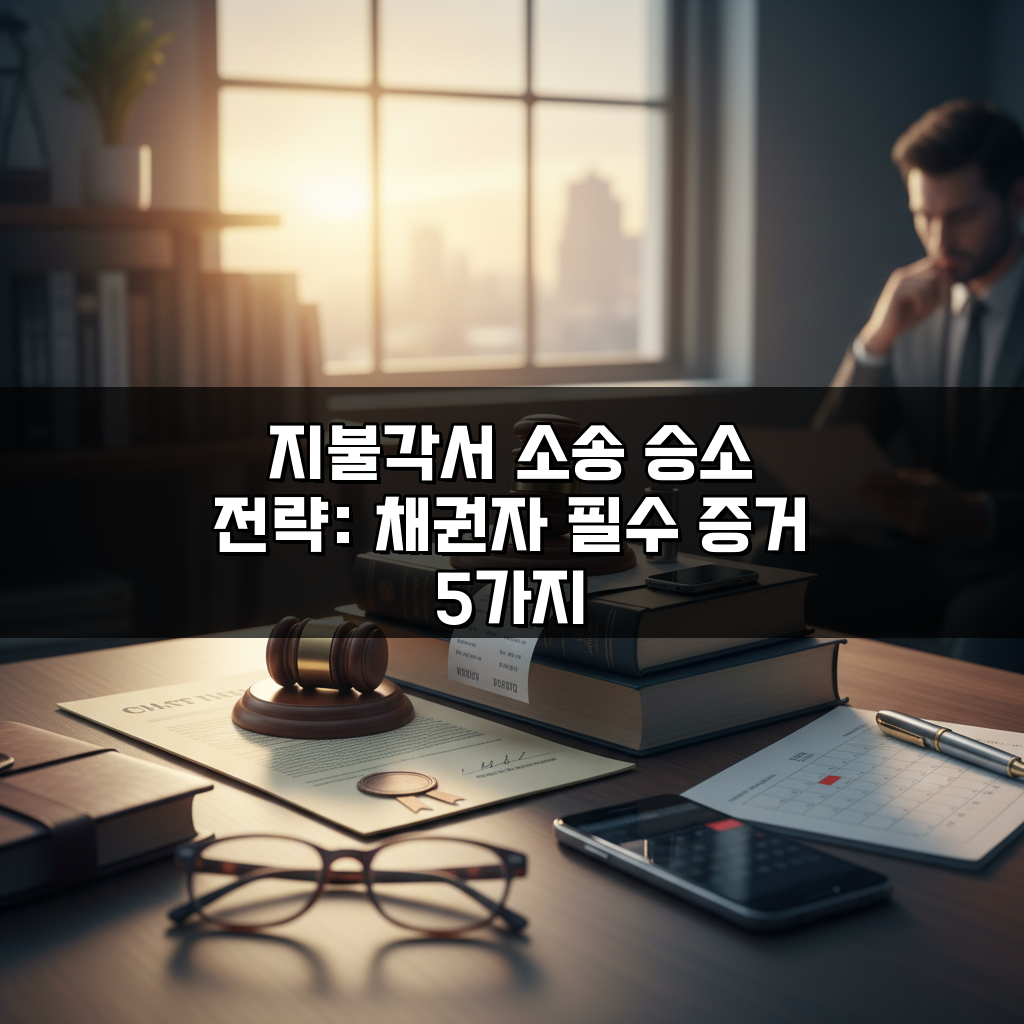 지불각서 소송 승소 전략: 채권자 필수 증거 5가지