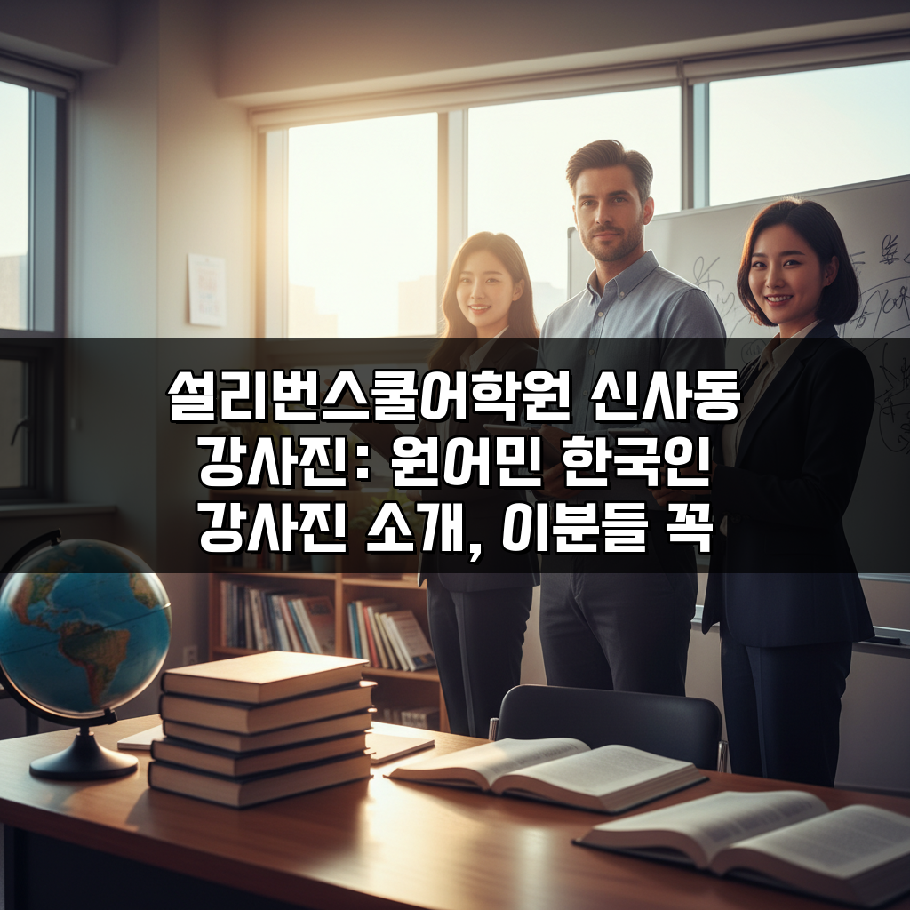 설리번스쿨어학원 신사동 강사진: 원어민 한국인 강사진 소개, 이분들 꼭 보세요!