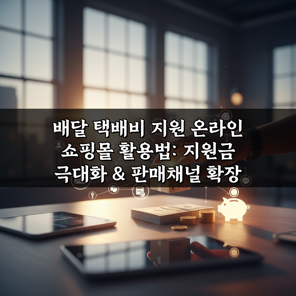 배달 택배비 지원 온라인 쇼핑몰 활용법: 지원금 극대화 & 판매채널 확장 꿀팁