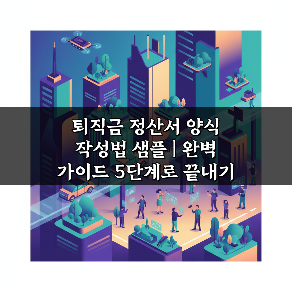 퇴직금 정산서 양식 작성법 샘플 | 완벽 가이드 5단계로 끝내기
