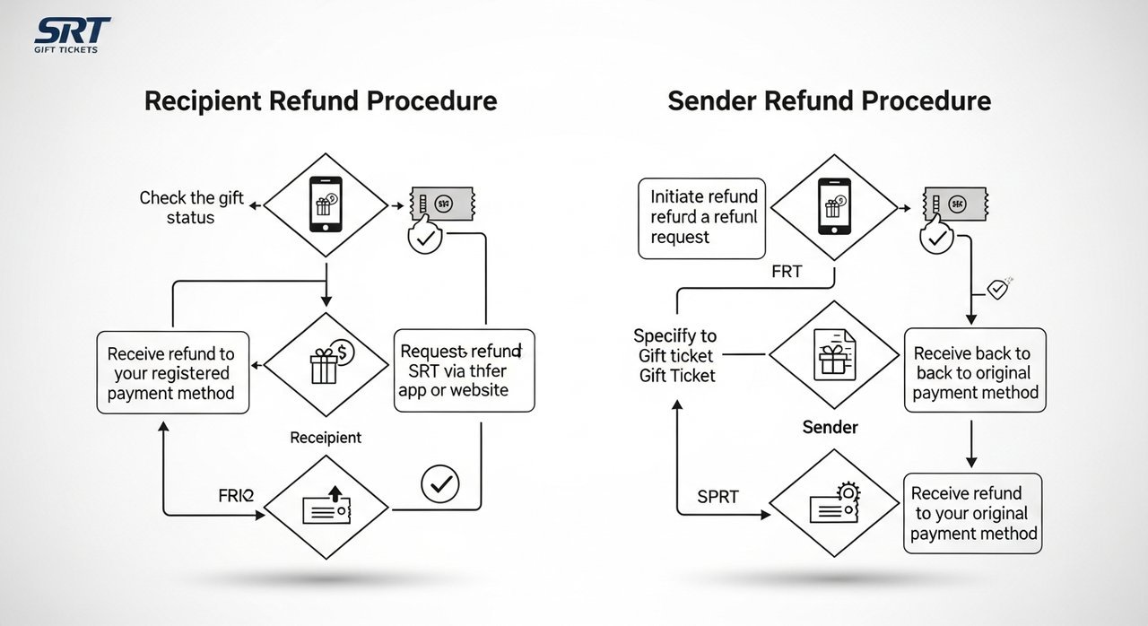 SRT 선물 승차권 환불, 수령인/발신인 절차 비교 완벽 분석