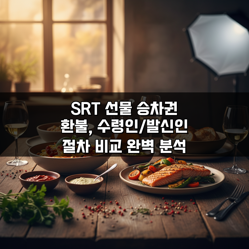 SRT 선물 승차권 환불, 수령인/발신인 절차 비교 완벽 분석