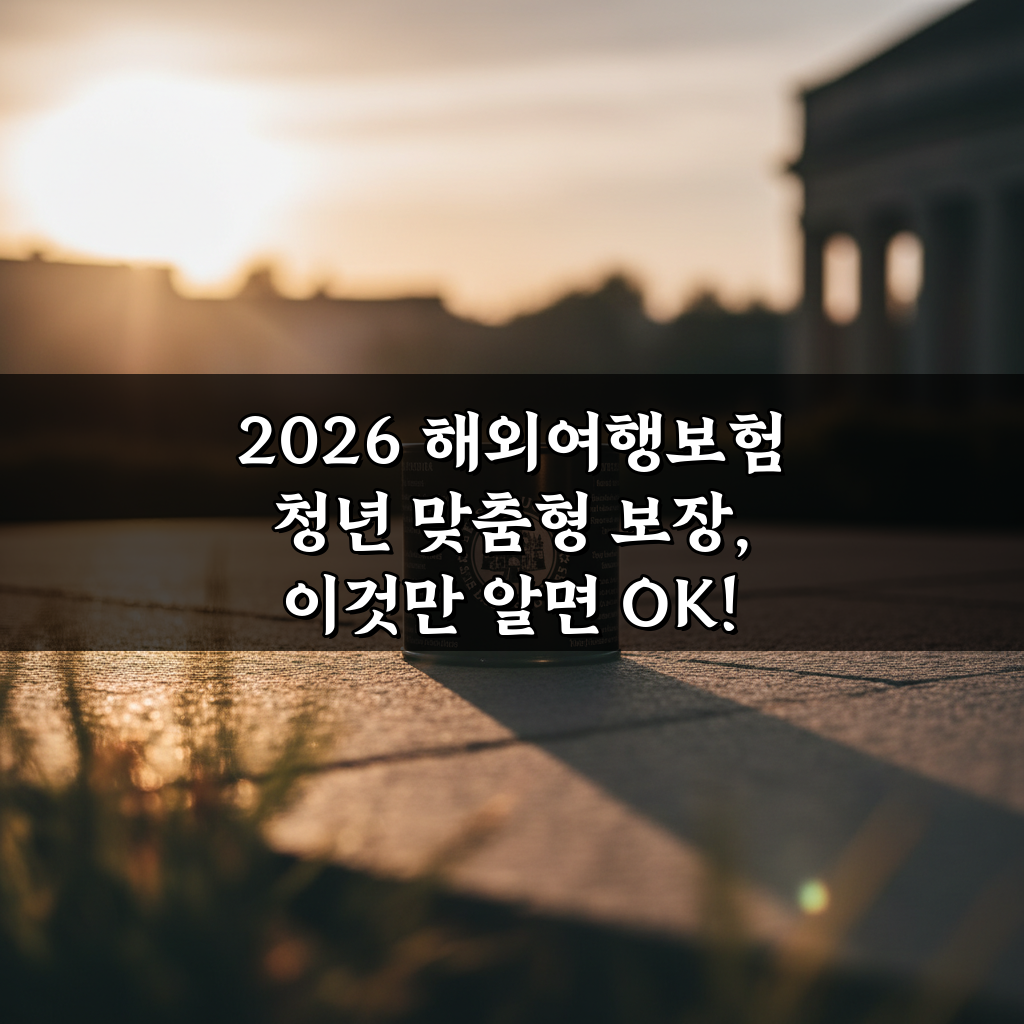 2026 해외여행보험 청년 맞춤형 보장, 이것만 알면 OK!