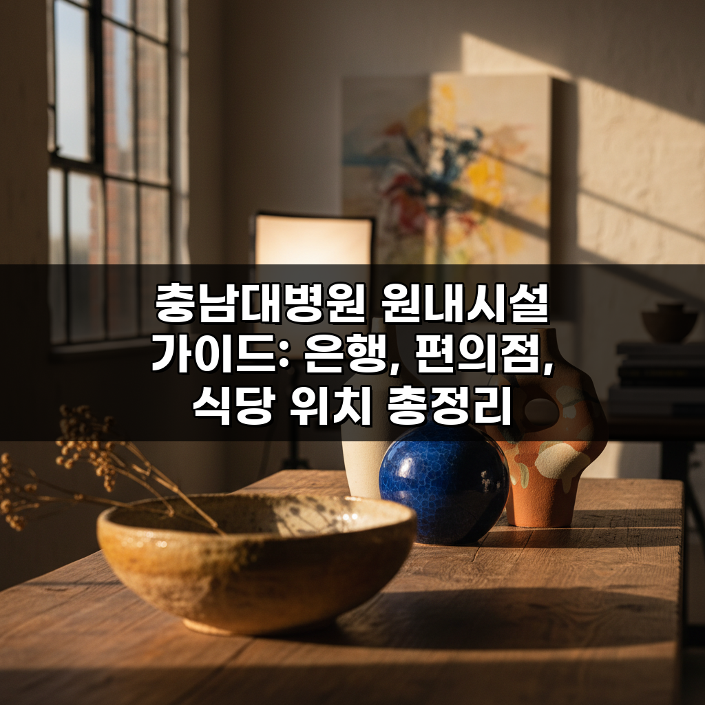 충남대병원 원내시설 가이드: 은행, 편의점, 식당 위치 총정리