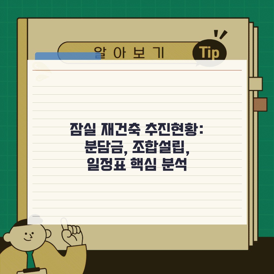 잠실 재건축 추진현황: 분담금, 조합설립, 일정표 핵심 분석