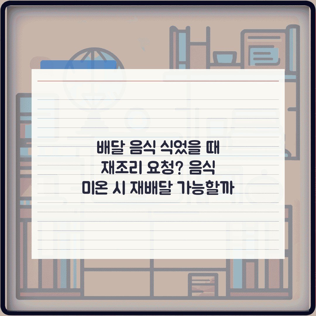 배달 음식 식었을 때 재조리 요청? 음식 미온 시 재배달 가능할까