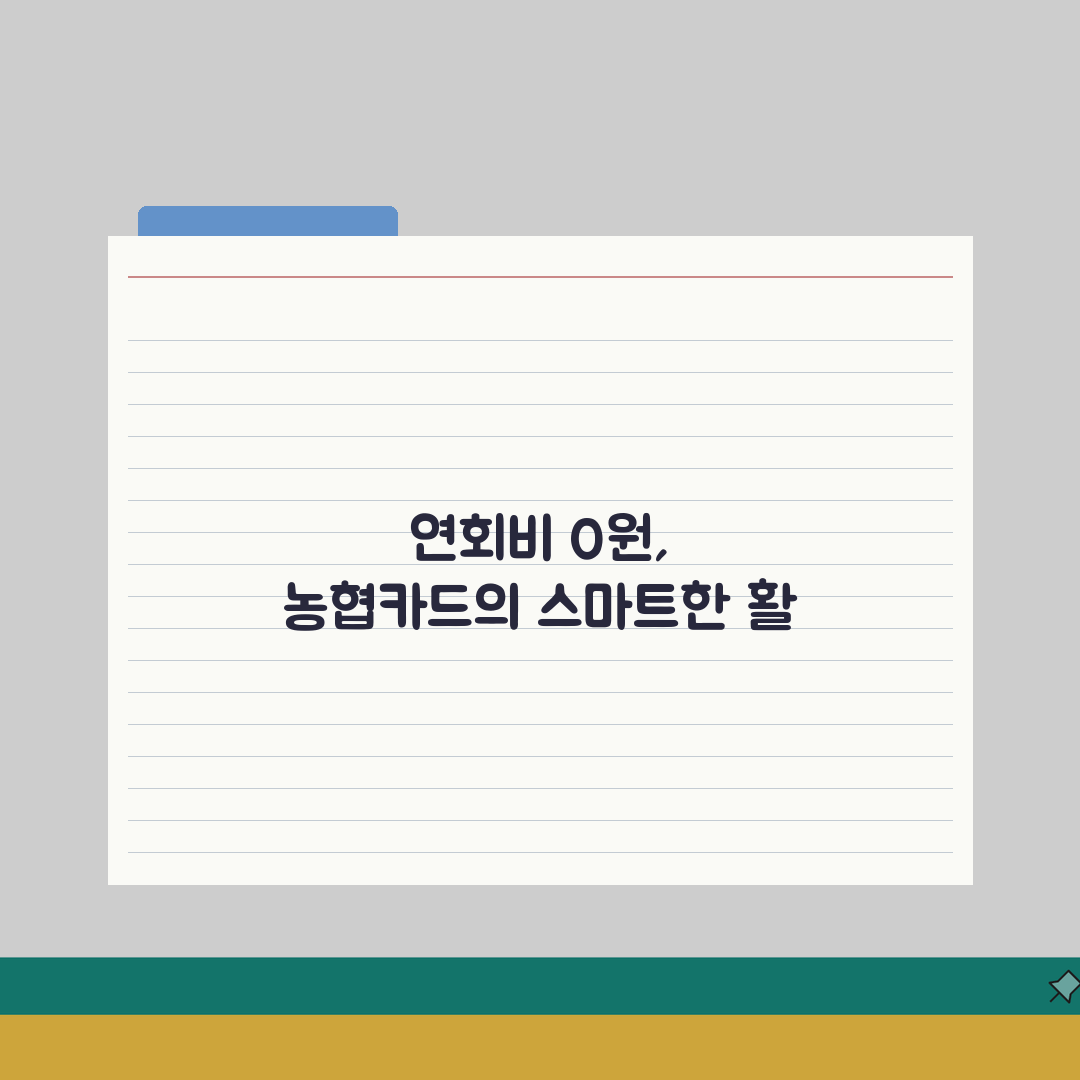 NH농협카드 연회비 없는 카드 농협카드 무료 카드 완벽정리 꿀팁